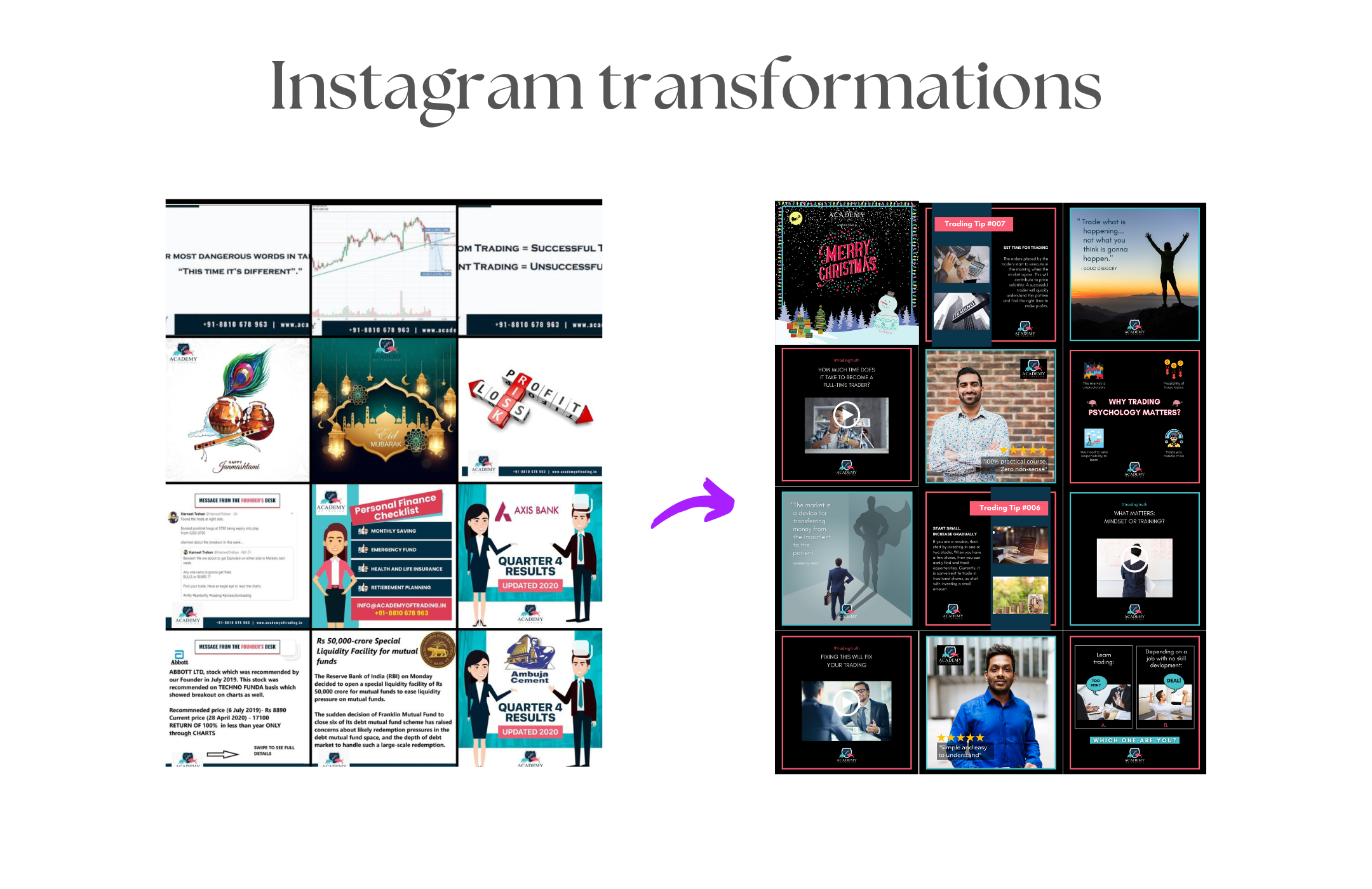 Instagram transformations