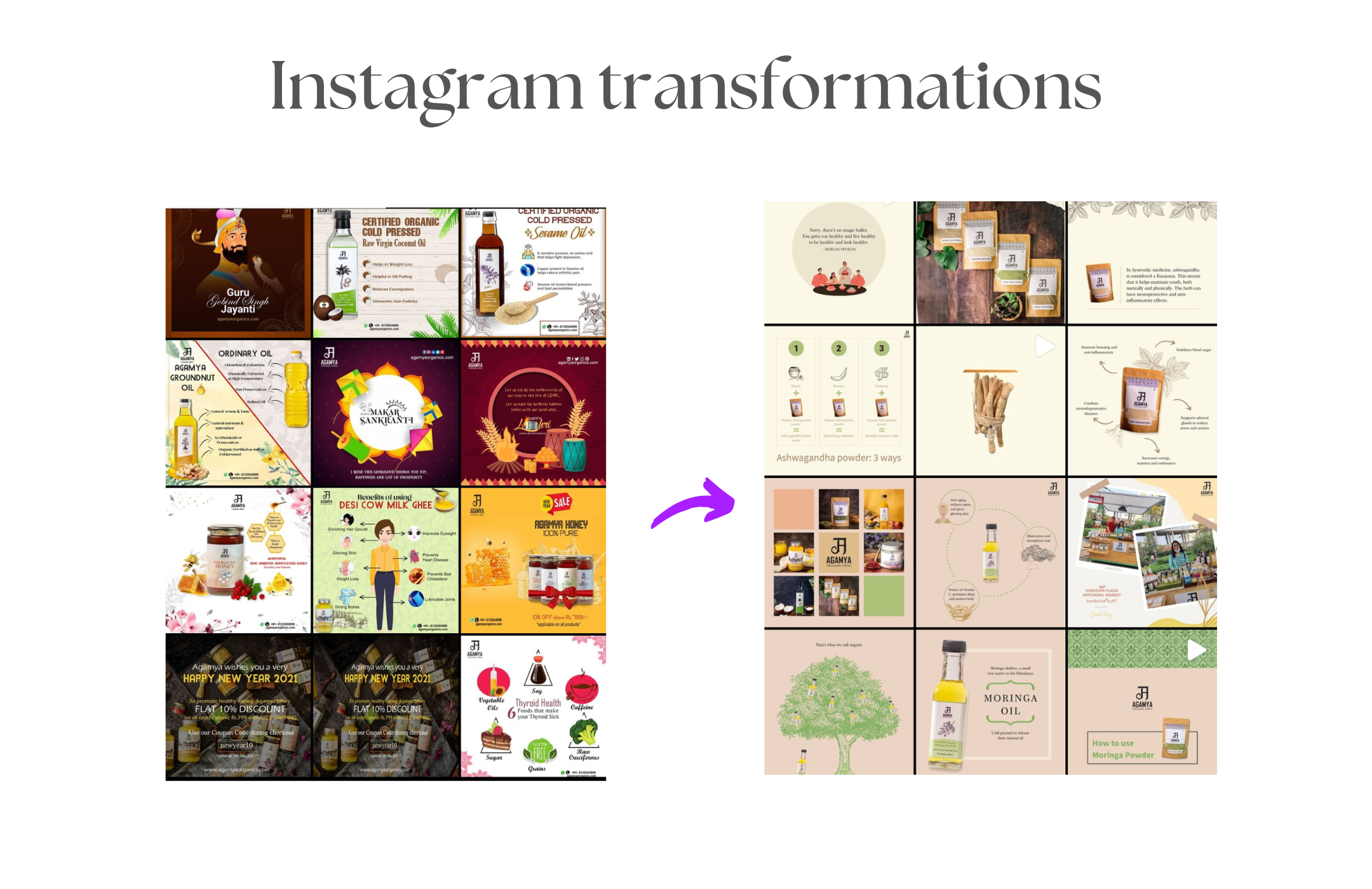 Instagram transformations